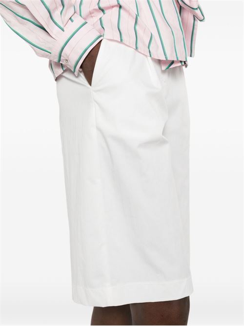 Bermuda donna Patrizia Pepe bianchi in popeline stretch con pinces PATRIZIA PEPE | 2P1752A743W146